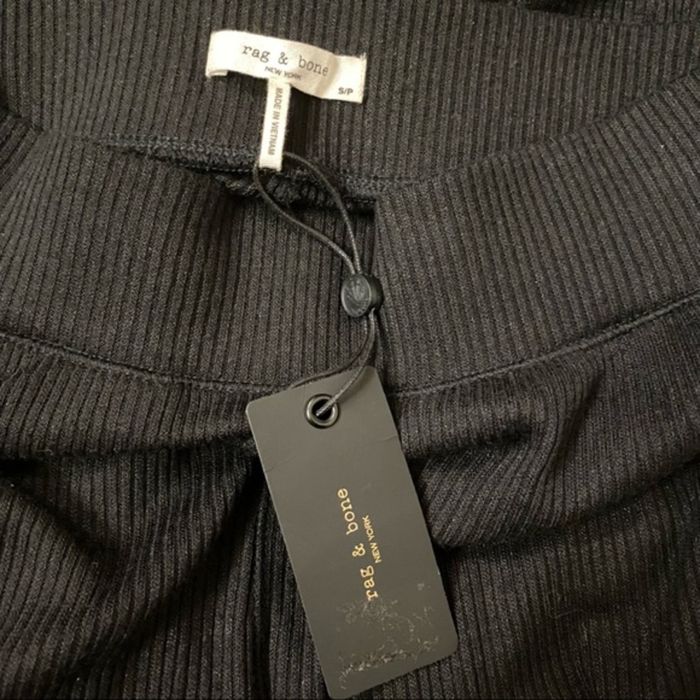 rag & bone Rib Knit Joggers in Black Size S - Picture 10 of 12